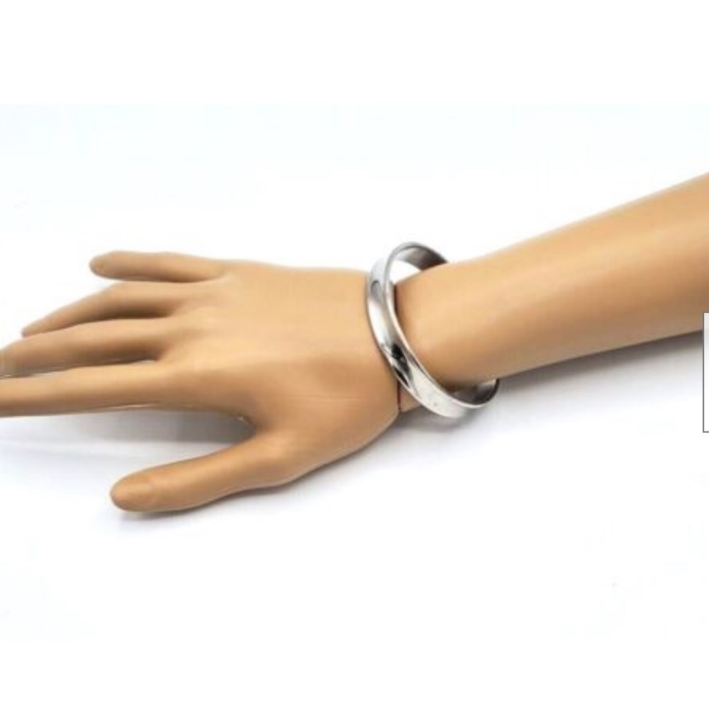 Whiting & Davis Bracelet Signed Vintage Silver Tone Fashion Bangle